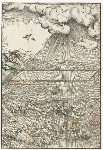 O dilúvio e a arca de Noé de Lucas Cranach