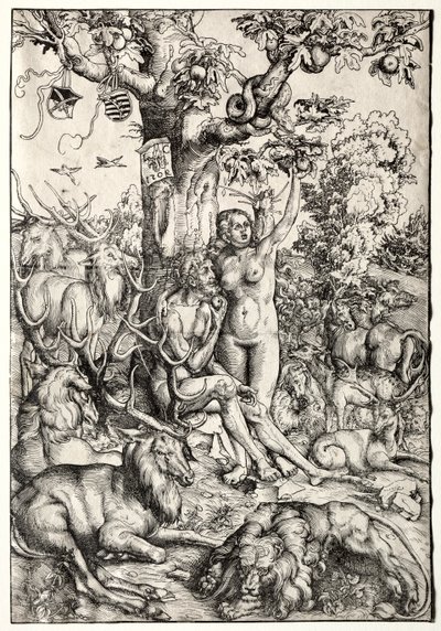 Adão e Eva no paraíso de Lucas Cranach