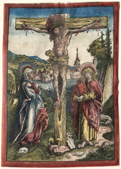 Cristo na Cruz entre a Virgem e São João de Lucas Cranach