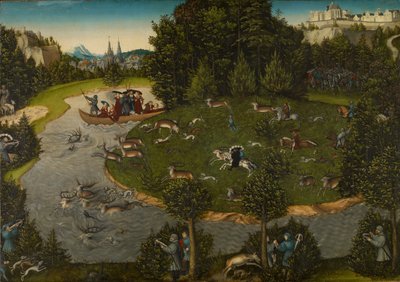 Caça ao veado com o Eleitor Friedrich, o Sábio de Lucas Cranach the Elder
