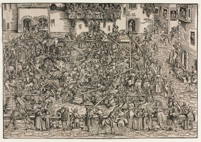 Um torneio, 1506. de Lucas Cranach the Elder