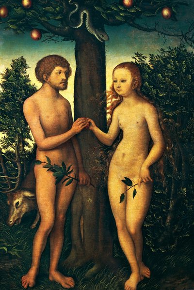 Adão e Eva de Lucas Cranach the Elder