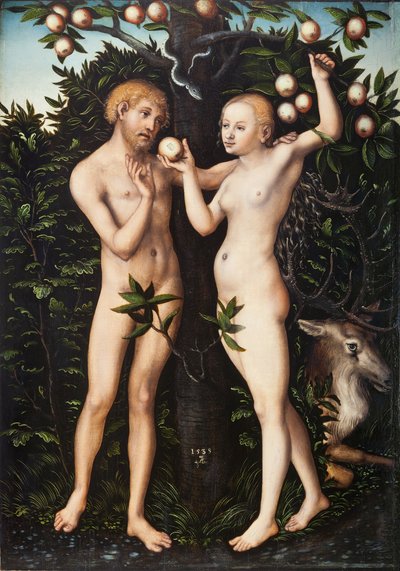 Adão e Eva de Lucas Cranach the Elder