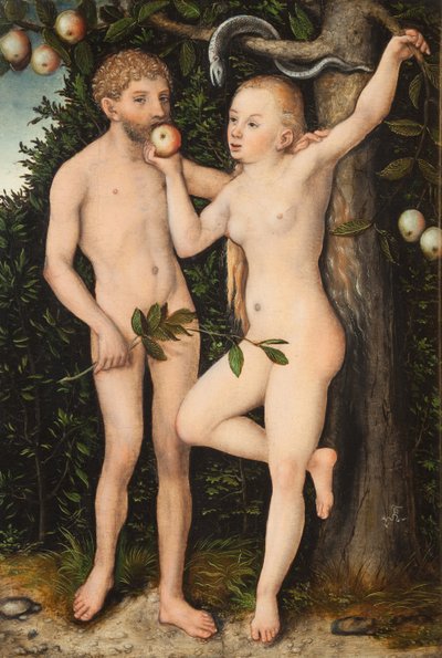 Adão e Eva de Lucas Cranach the Elder