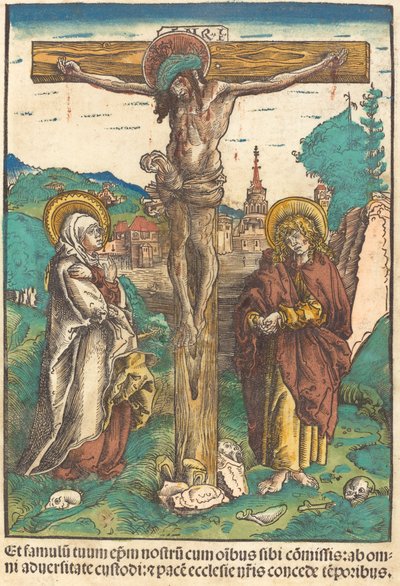Cristo na Cruz entre a Virgem e São João de Lucas Cranach the Elder