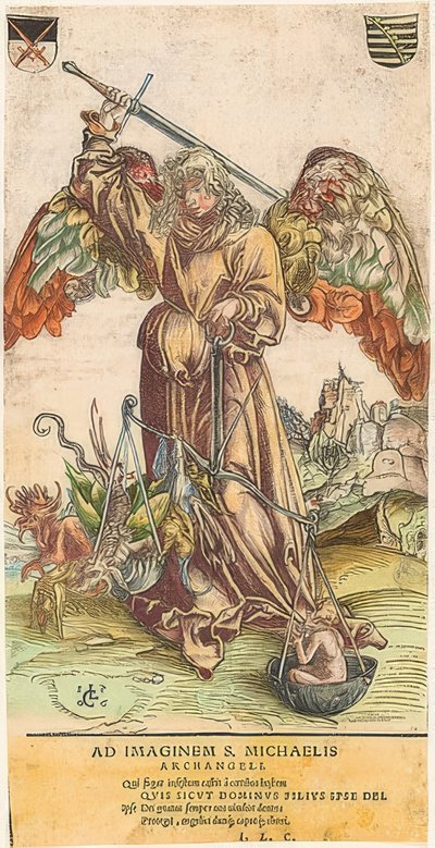 São Miguel como pesador de almas de Lucas Cranach the Elder