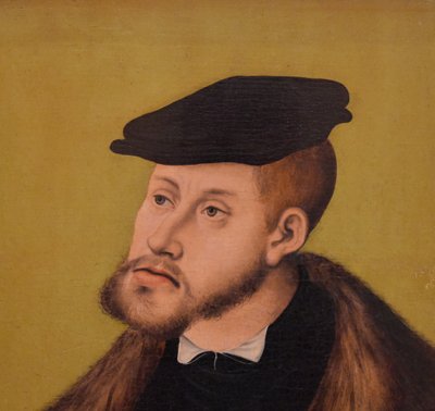 Alemão: Bildnis Kaiser Karls V. Retrato do Imperador Carlos V de Lucas Cranach the Elder