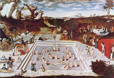 Alemão: Der Jungbrunnen A fonte da juventude de Lucas Cranach the Elder