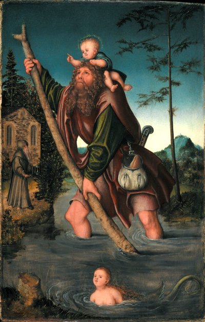 Alemão: Der heilige Christophorus São Cristóvão de Lucas Cranach the Elder
