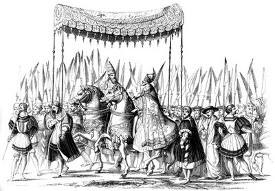 Procissão imperial, 1529-1530, 1849. de Lucas Cranach the Elder
