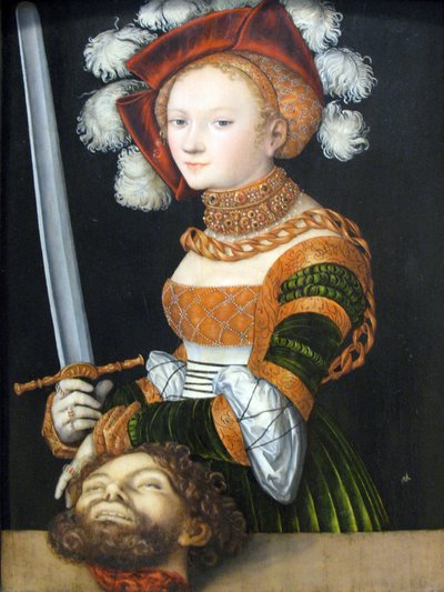 Judite com a cabeça de Holofernes de Lucas Cranach the Elder