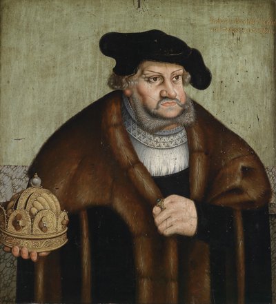 Retrato de Frederico III, eleitor da Saxônia 1463-1525 de Lucas Cranach the Elder