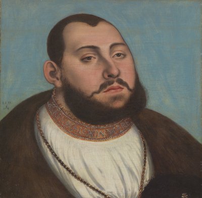 Retrato de João Frederico, o Magnânimo, Eleitor e Duque da Saxónia de Lucas Cranach the Elder
