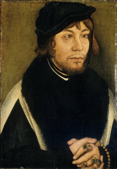 Retrato do Marquês Albrecht de Brandenburgo-Ansbach de Lucas Cranach the Elder