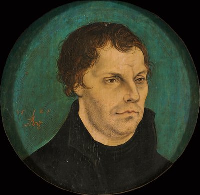 Retrato de Martinho Lutero 1483-1546, 1525. de Lucas Cranach the Elder