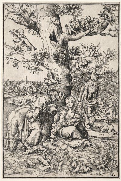 Descanse na fuga para o Egito, 1509. de Lucas Cranach the Elder