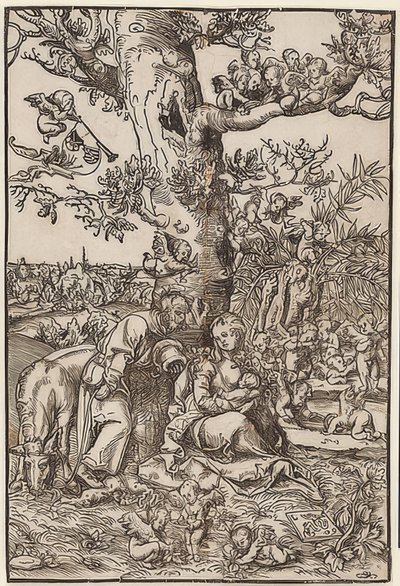 Descanse em fuga de Lucas Cranach the Elder