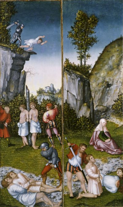 Santa Felicitas no martírio de seus sete filhos de Lucas Cranach the Elder