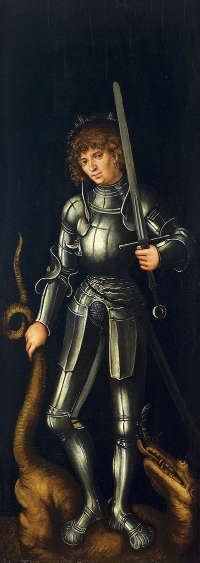 São Jorge [verso, ala direita] de Lucas Cranach the Elder