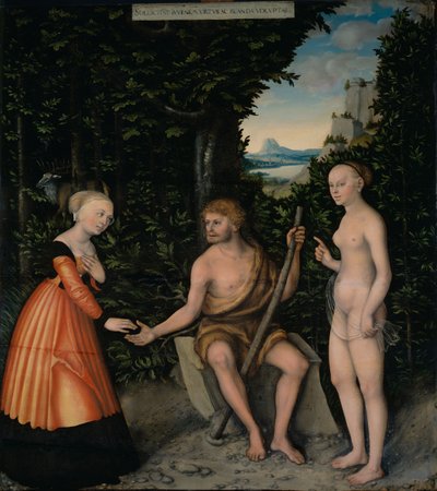 A escolha de Héracles dos trabalhos de Hércules de Lucas Cranach the Elder