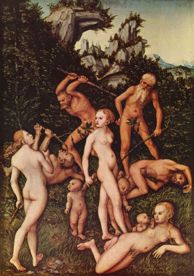 Os frutos da inveja (O fim da Idade da Prata) de Lucas Cranach the Elder