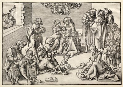 A Sagrada Família e Membros. de Lucas Cranach the Elder