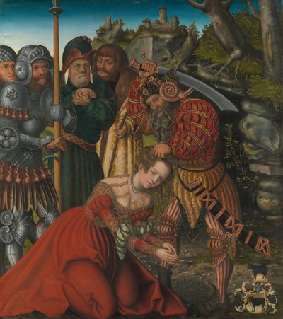 O martírio de Santa Bárbara, ca. 1510 de Lucas Cranach the Elder