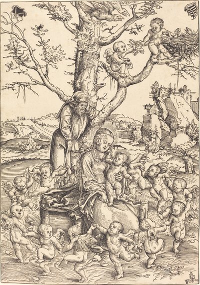 O descanso na fuga para o Egito de Lucas Cranach the Elder