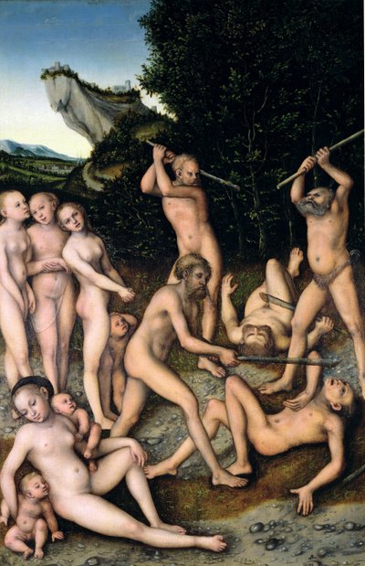 A Idade da Neve ou Os Efeitos da Inveja, 1535 de Lucas Cranach the Elder