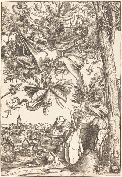 A tentação de Santo António de Lucas Cranach the Elder