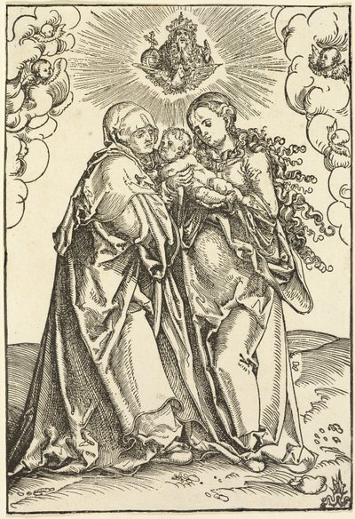 A Virgem e o Menino com Santa Ana de Lucas Cranach the Elder
