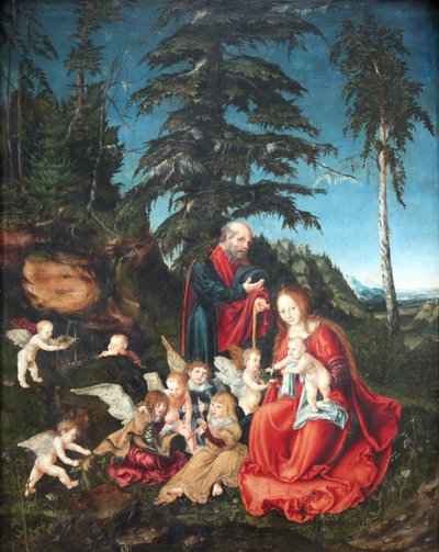 O resto no voo para o Egito de Lucas Cranach the Elder