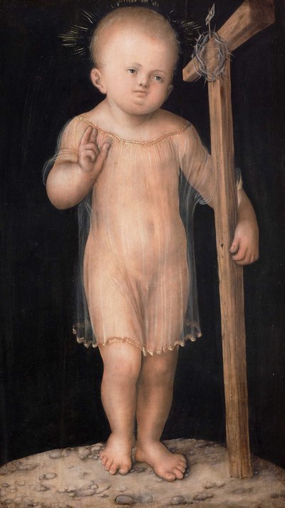 Bênção do Menino Jesus [frente]; O Homem das Dores [verso] de Lucas Cranach the Elder and workshop