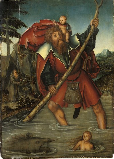 Alemão: Der Heilige Christophorus St Christopher de Lucas Cranach the Elder and workshop