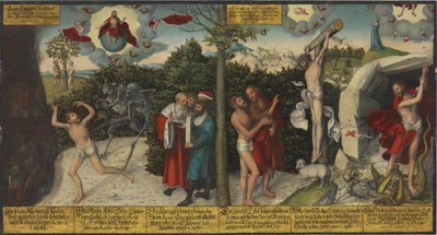 Alemão: Gesetz und Gnade Lei e Graça de Lucas Cranach the Elder and workshop