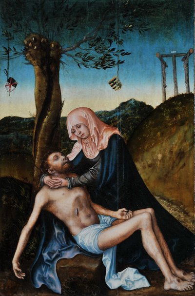 Eslovaco: Pieta Pieta sob a Cruz de Lucas Cranach the Elder and workshop
