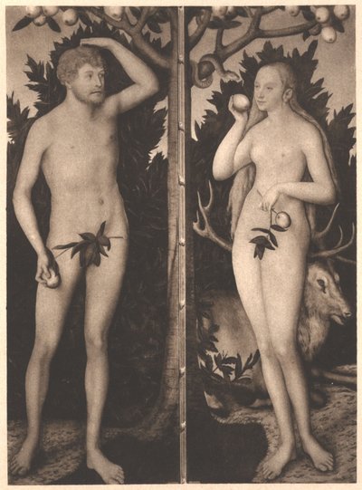 Adão e Eva de Lucas Cranach the Younger