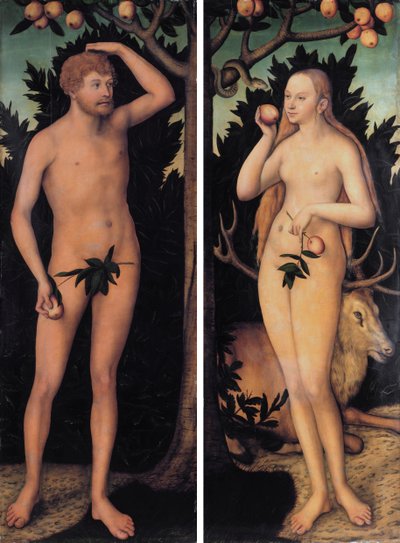 Adão e Eva de Lucas Cranach the Younger