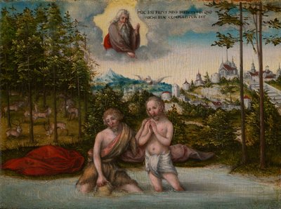 O Batismo de Cristo de Lucas Cranach the Younger