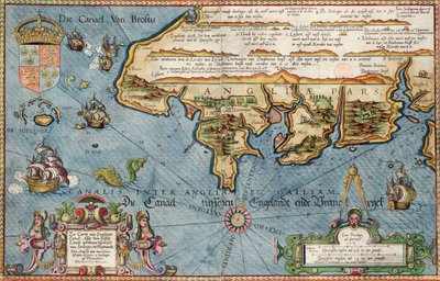 Carta do Canal da Mancha de Lucas Janszoon Waghenaer