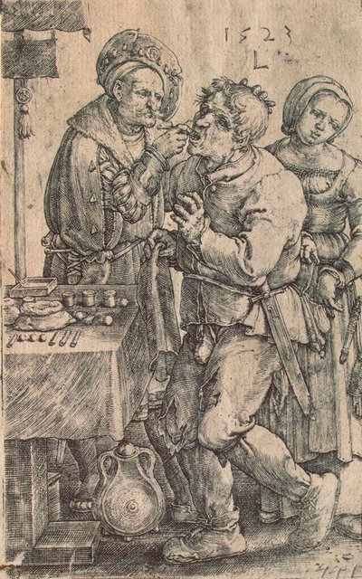 Dentista, 1523. de Lucas Leyden van