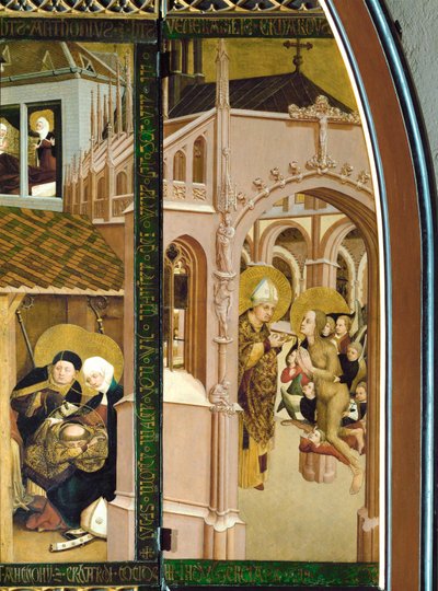 Comunhão de Santa Madalena (têmpera sobre pergaminho) de Lucas Moser