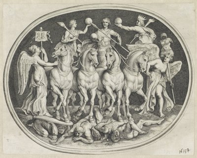 Allegorische triunfo van keizer Licinius Várias figuras de Agati Antique (título da série) de Lucas Vorsterman (I)