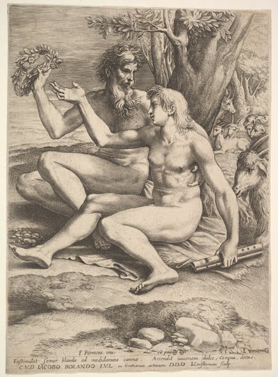 Dois pastores nus, século XVII. de Lucas Vorsterman