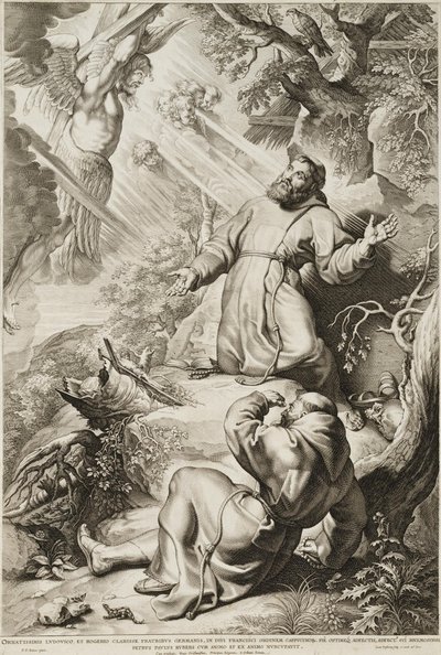 São Francisco recebendo os estigmas de Lucas Vorsterman the Elder