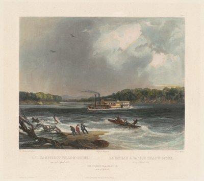 O Steamer Yellow-stone de Lucas Weber after Karl Bodmer