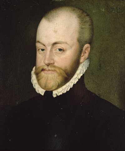 Retrato de Filipe II (1527-1598), Rei de Espanha (óleo sobre tela) de Lucas de Heere