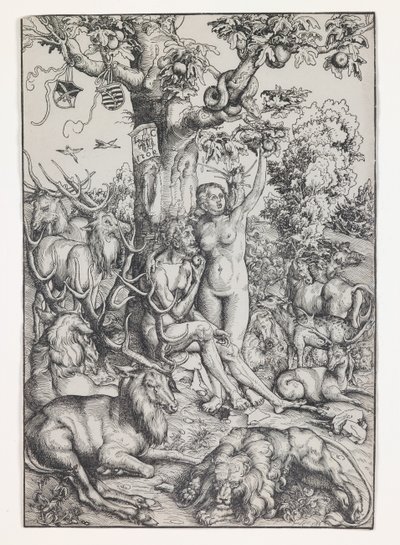 Adão e Eva no Paraíso de Lucas the Elder Cranach