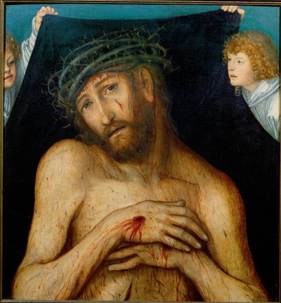 Cristo com a coroa de espinhos de Lucas the Elder Cranach