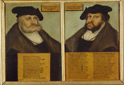 Duplo retrato de Frederico III da Saxónia de Lucas the Elder Cranach